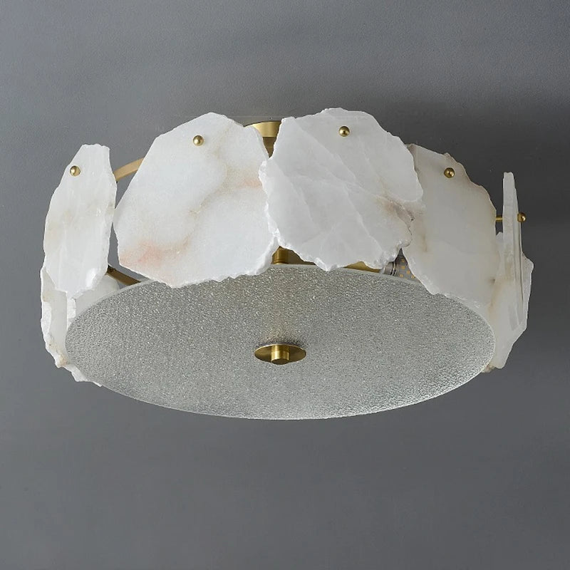 Marble Chandelier Round LED Light