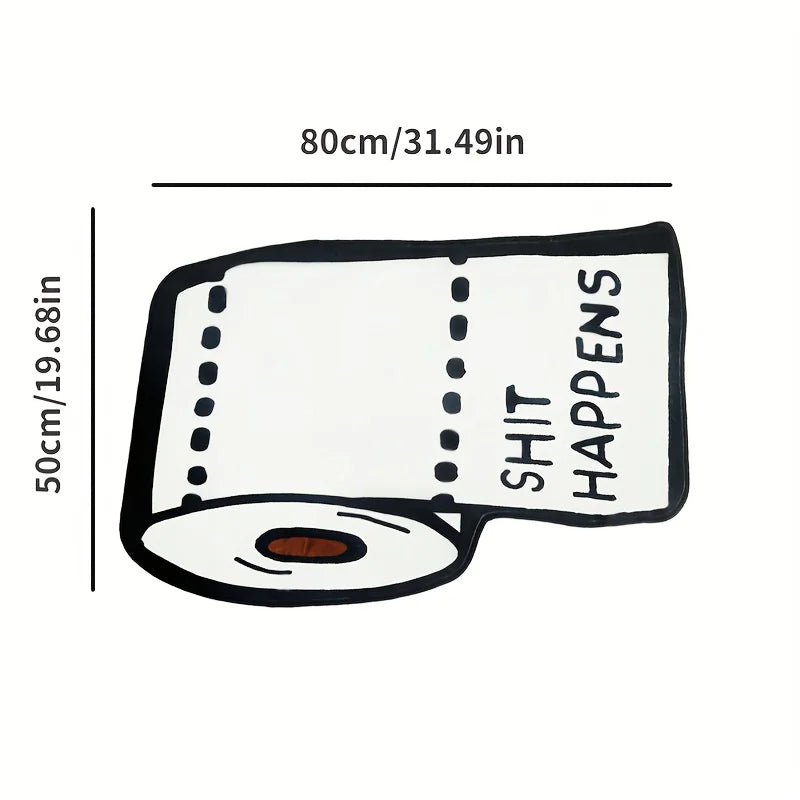 VIKAMA 50x80cm Shit Happen Personality Carpet Creative Floor Mat Rug For Bedroom Carpet For Live Room Funny Carpet Home Decorati