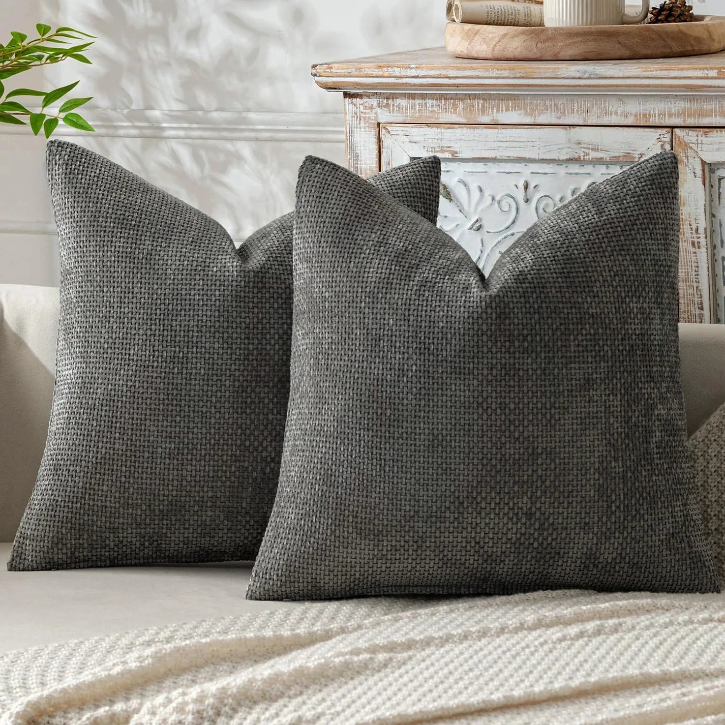 Chenille Throw Pillow Cover Decorative