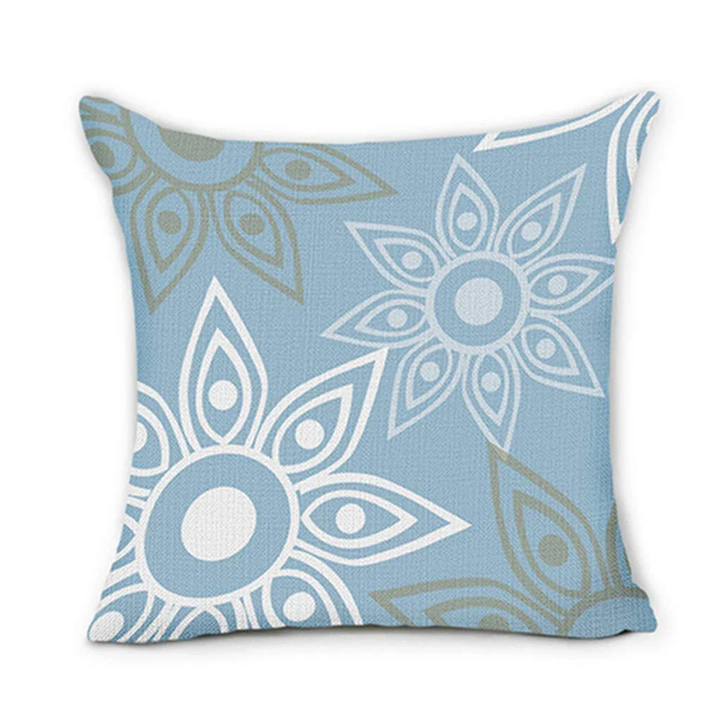 Linen Pillowcase Geometric Sofa Cushion