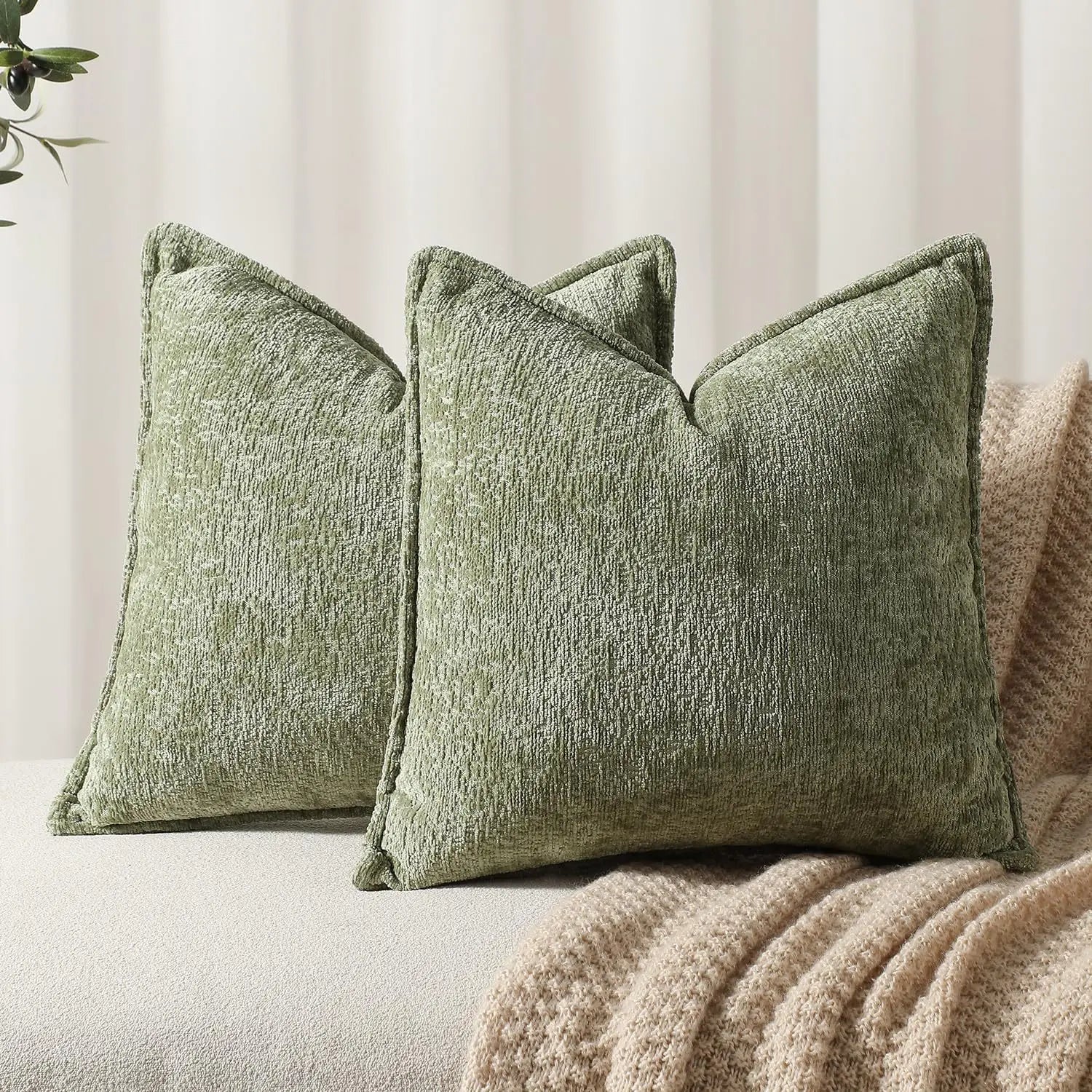 Chenille Cushion Covers Thickened Decorative