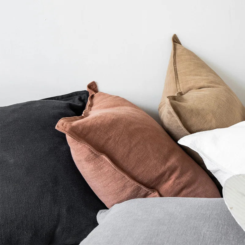 Ramie Pillow Case Solid Color