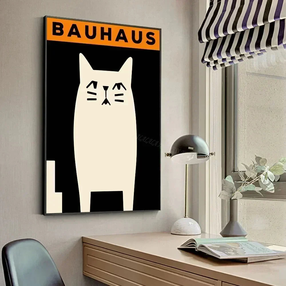 Bauhaus Abstract Art Exhibition Geometric Minimalist Lines Art Poster Canvas Painting Wall Prints Living Room Home Decor Poster