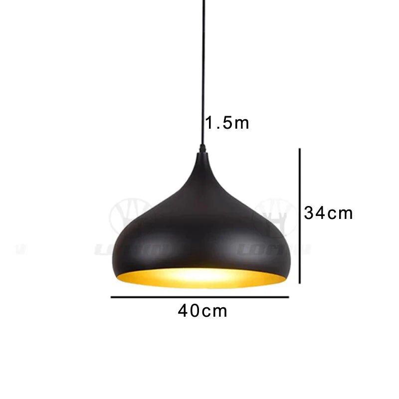 Industrial Ceiling Pendant Lamp Black