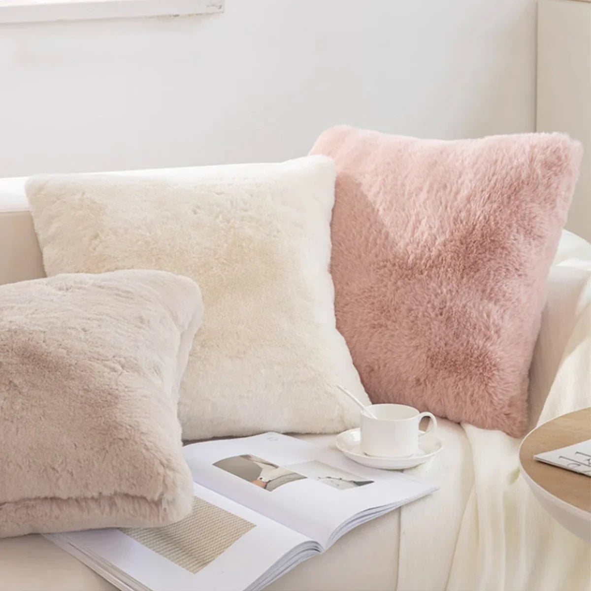 Faux Fur Plush Pillow Cover