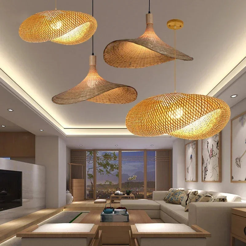 Bamboo Chandelier Rattan Ceiling Light