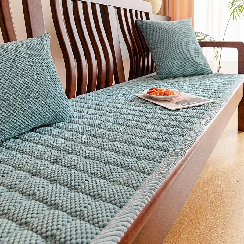 Corduroy Sofa Cushion Anti Slip Gray