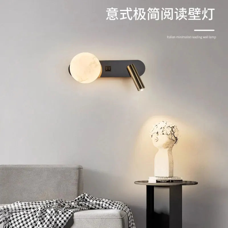 Wall Lamp Minimalist Black White