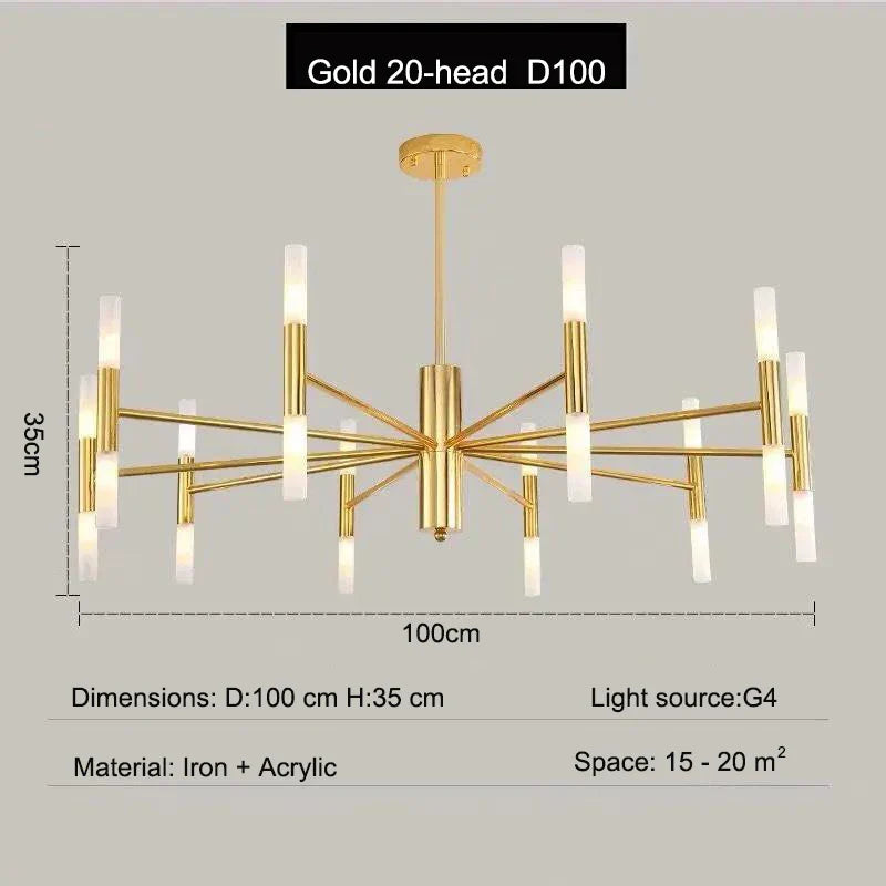 DecorBites™ Luxury Chandelier Multi-Head Ceiling Light