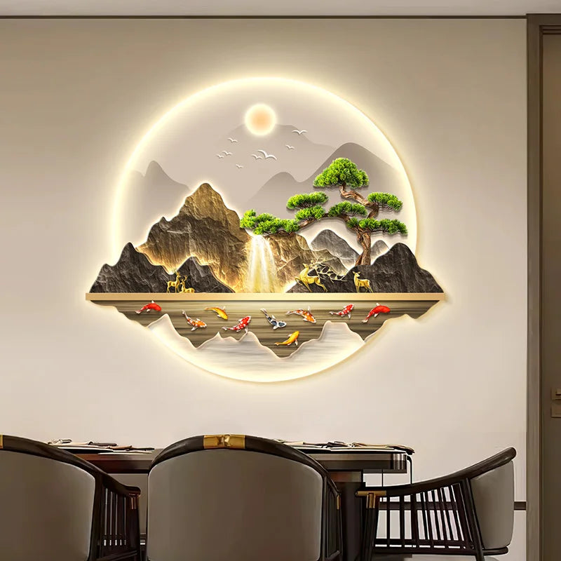 Dlight Decor Wealth Landscape Wall Lamp Mural