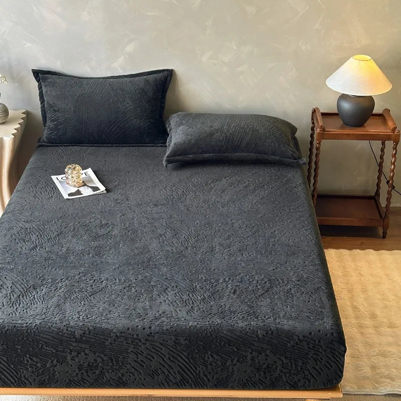 Milk Velvet Fitted Sheet Single