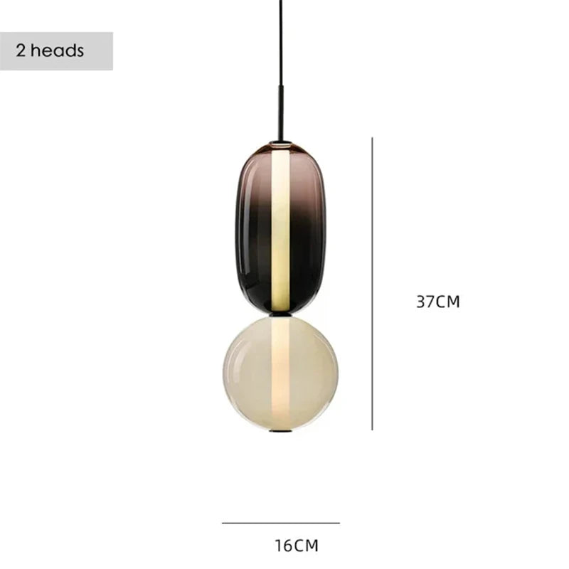 Italian Glass Pendant Chandelier Light
