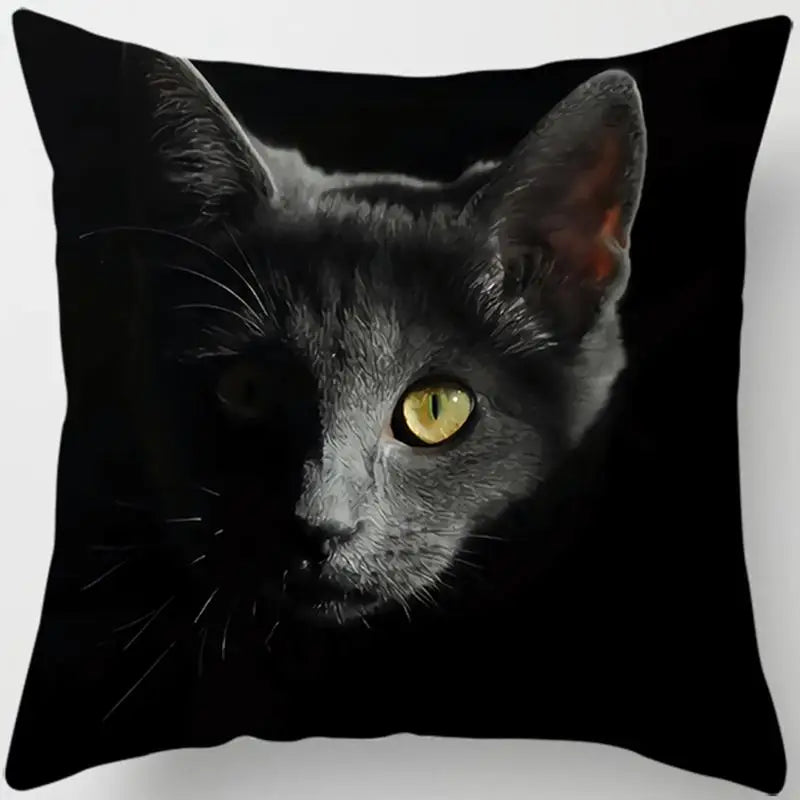 Cat Print Pillowcase Sofa Cushion Cover