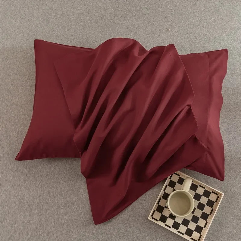 Solid Pillowcase Set Hypoallergenic Soft