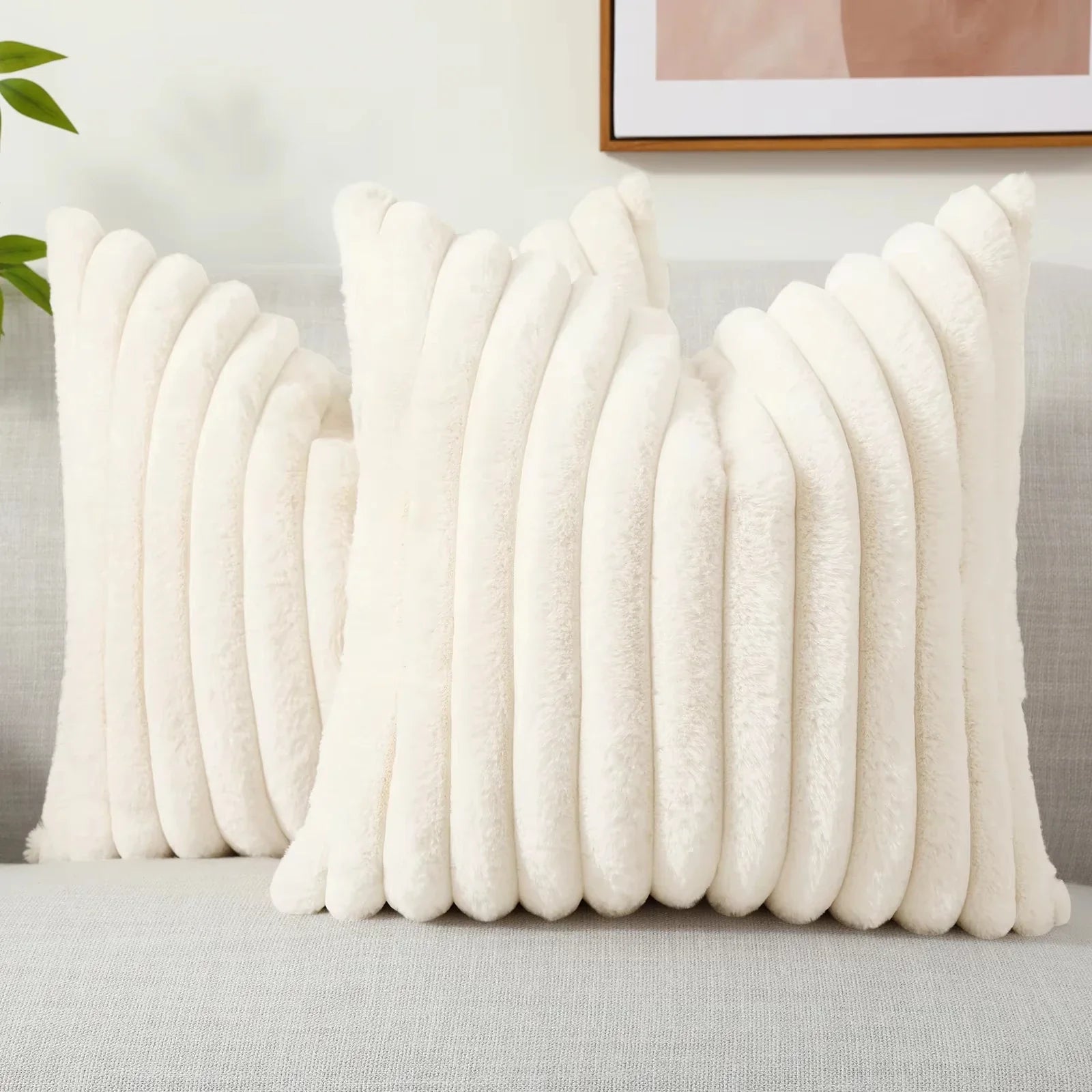 Fluffy Rabbit Plush Pillow Covers