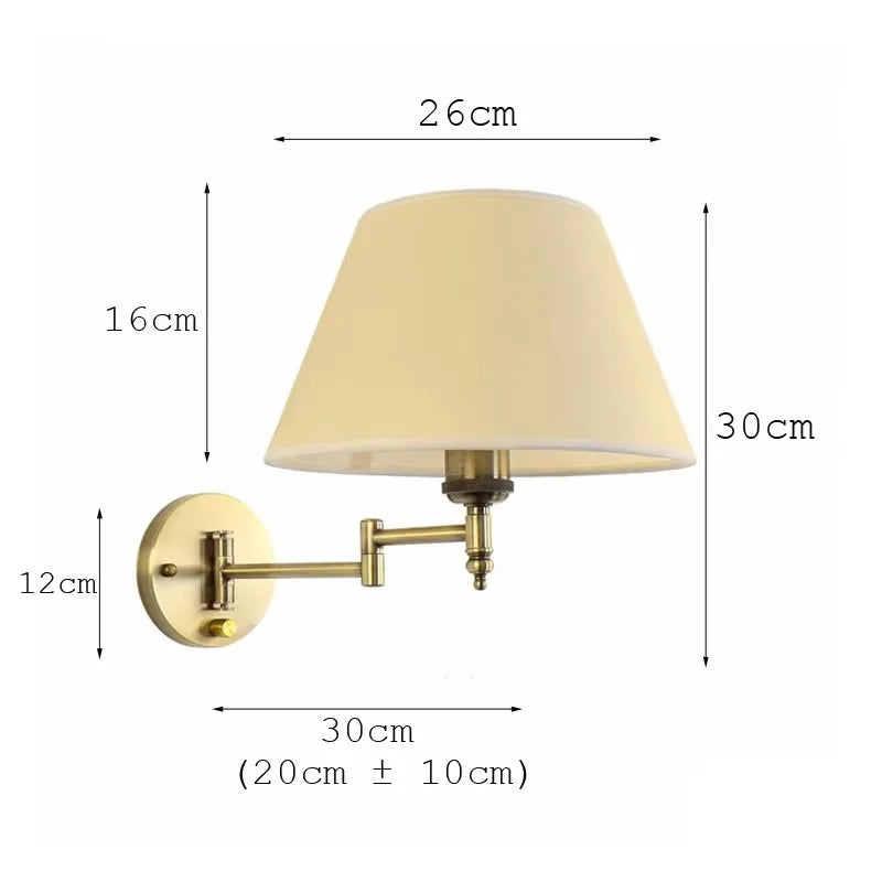 DecorBites™ Telescopic Wall Lamp Fabric Bedside