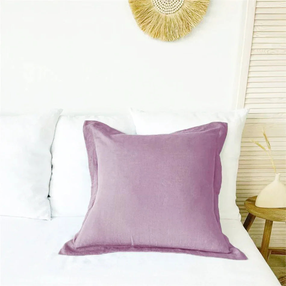 Linen Pillowcase Soft Cushion Cover
