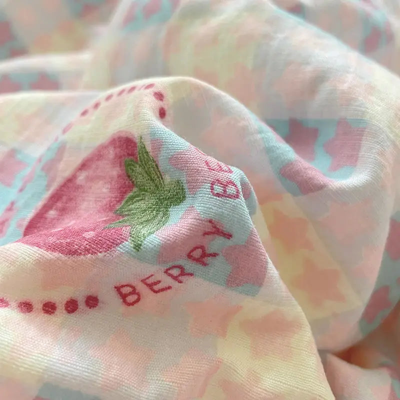 Strawberry Bedding Queen Duvet Set