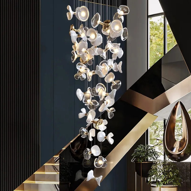 DecorBites™ Crystal Chandelier Dimmable Glass Pendant Light