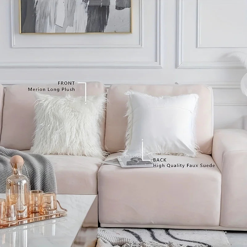 Faux Fur Throw Pillow Cover Luxury