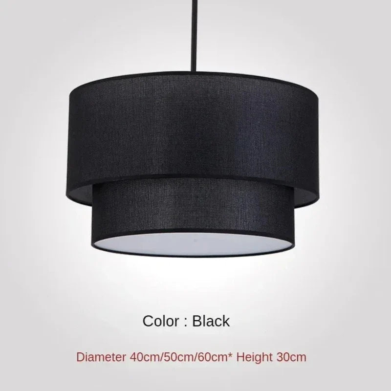 DecorBites™ LED Pendant Light Fabric Shade