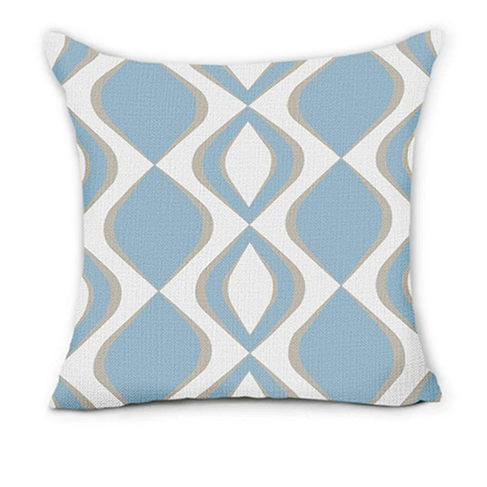 Linen Pillowcase Geometric Sofa Cushion