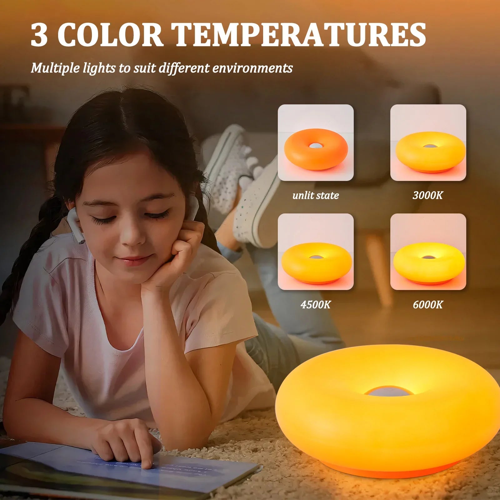 DecorBites™ Donut Table Lamp USB Plug