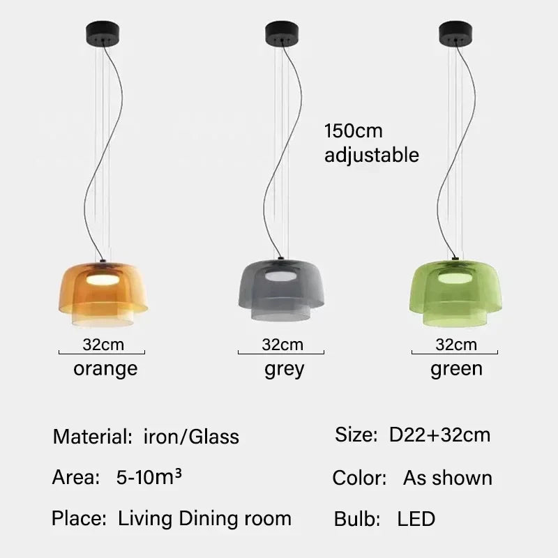 Pendant Lamp Vintage Glass Style