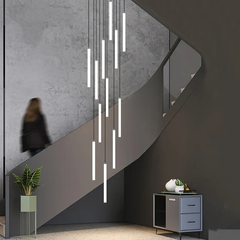Staircase LED Chandelier Large Lamp