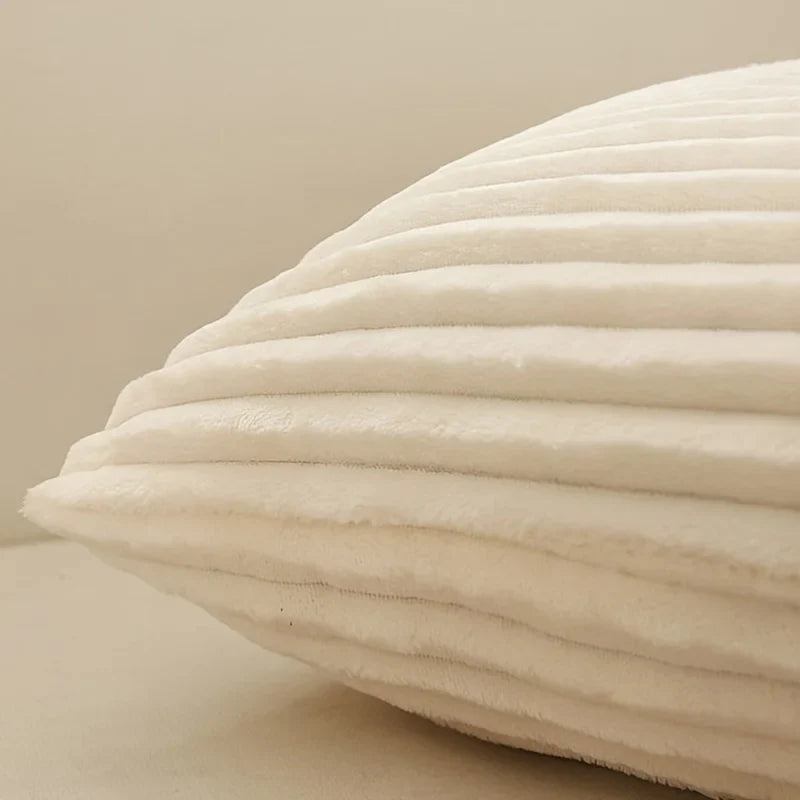 Striped Plush Pillowcases Set