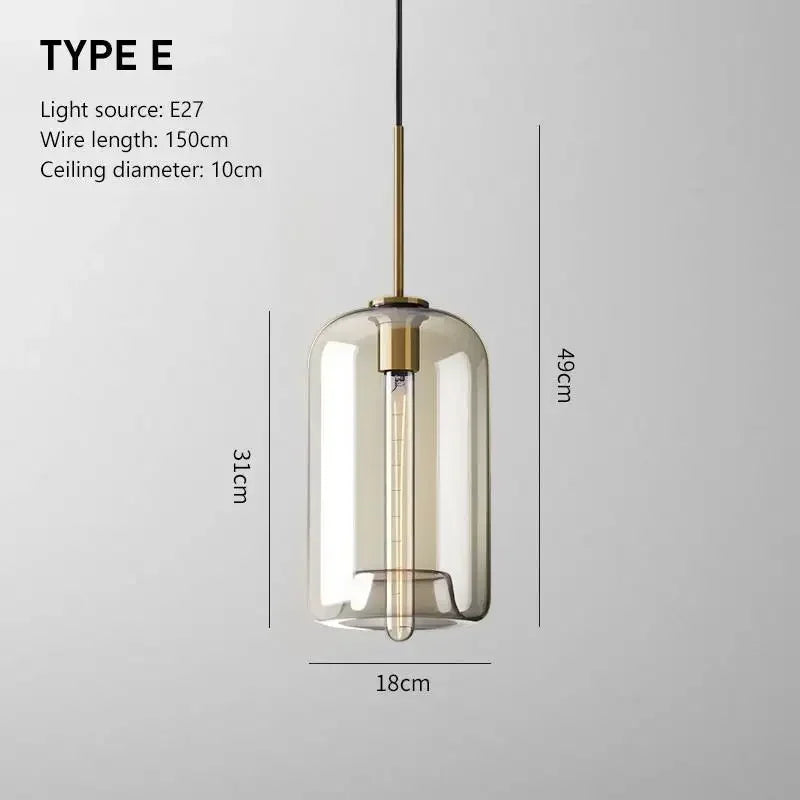 DecorBites™ LED Pendant Light Glass Single Head