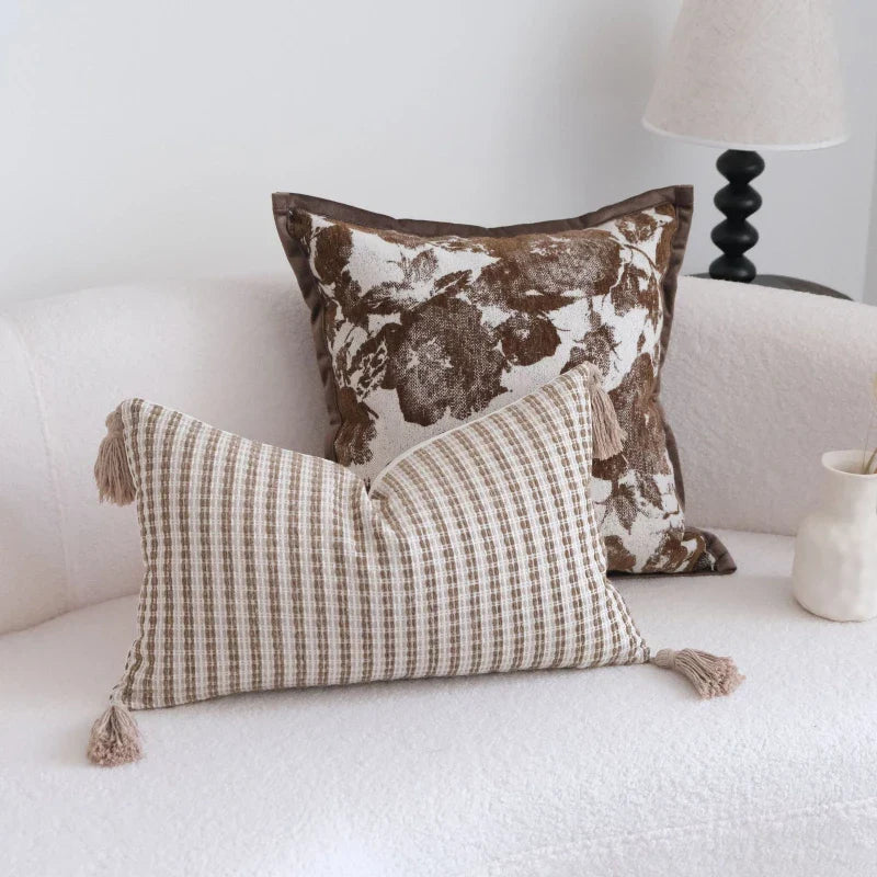 Geometric Pillow Cover Jacquard Decorative