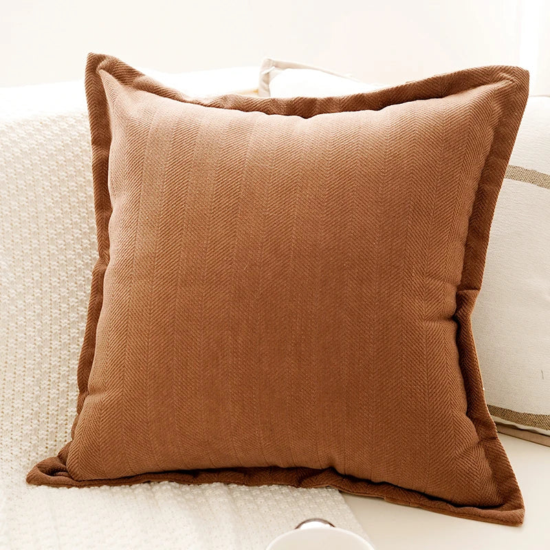 Brown Geometric Throw Pillow Cover