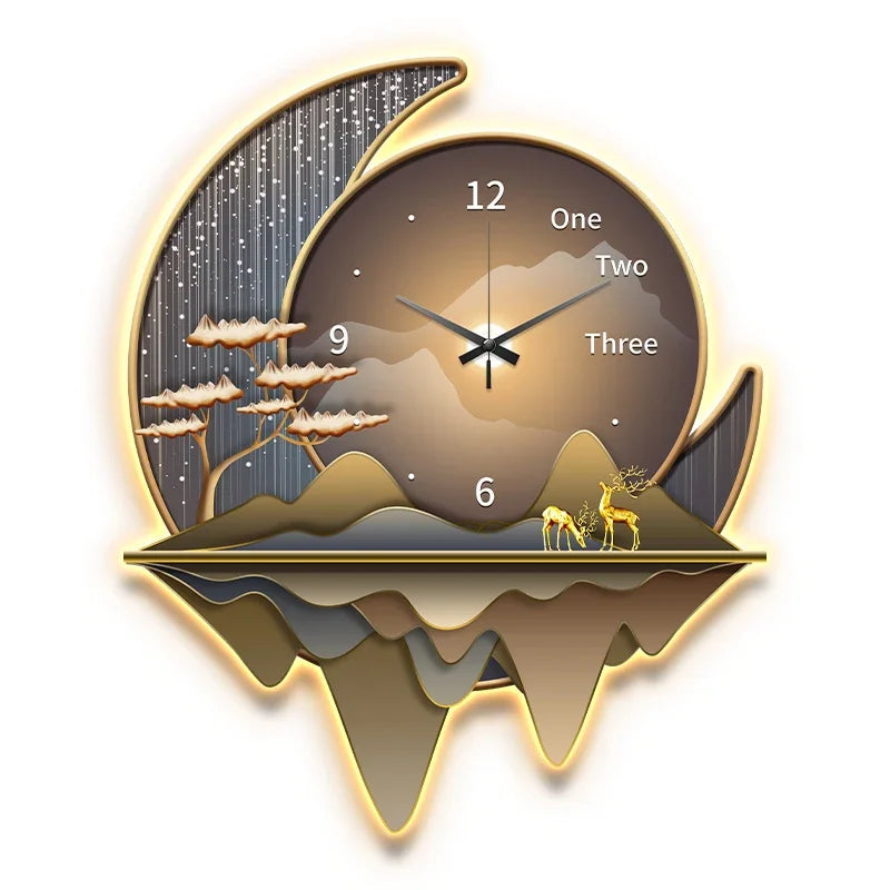Dlight Decor Clock Wall Light with Luxury Crystal Glow