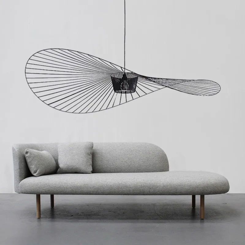 DecorBites™ Straw Hat Pendant Lights Fabric