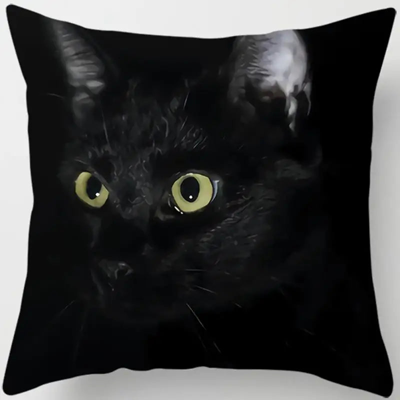 Cat Print Pillowcase Sofa Cushion Cover