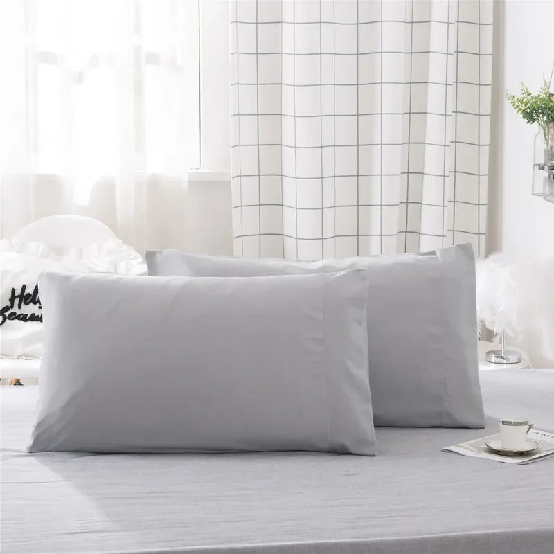Solid Pillowcase Set Hypoallergenic Soft