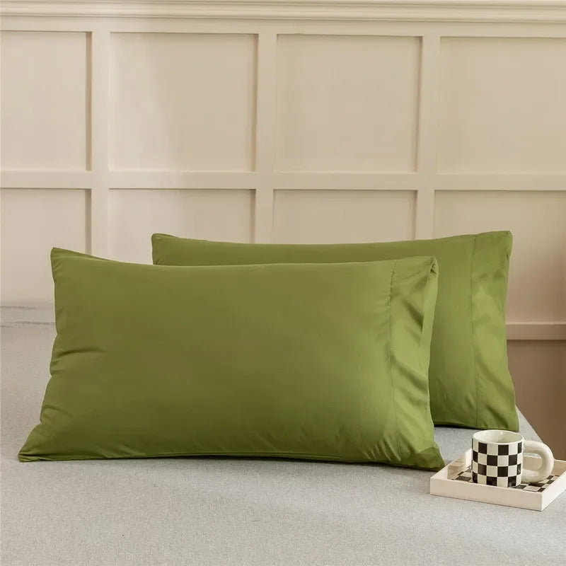 Solid Pillowcase Set Hypoallergenic Soft