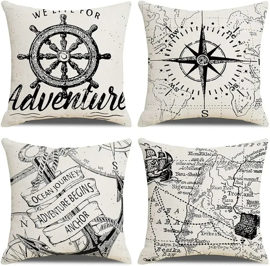 Nautical Pillowcase Marine Style Linen
