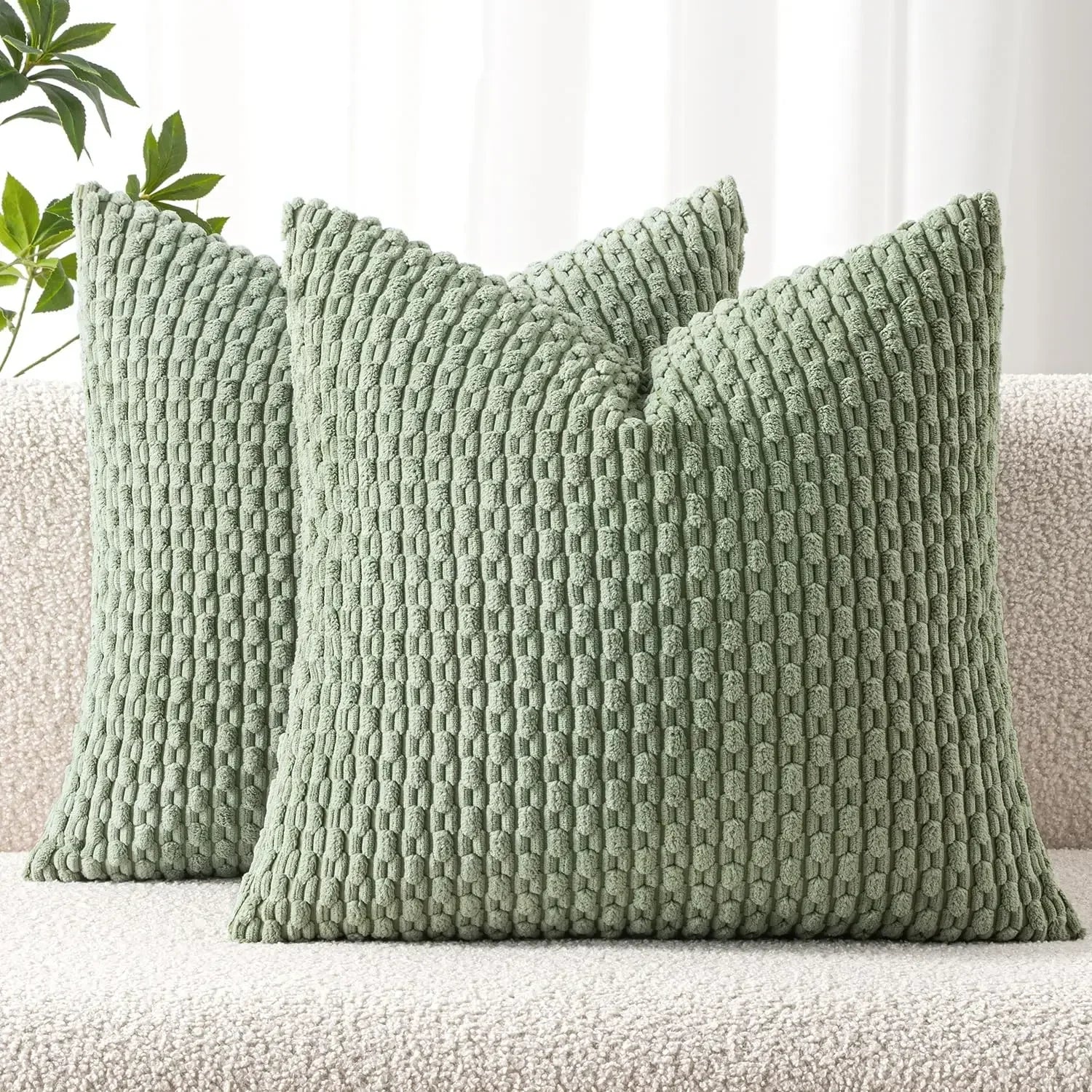 Corduroy Cushion Covers Striped Pillowcases