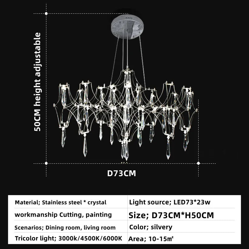 DecorBites™ Crystal Chandelier Ceiling Light Fixture