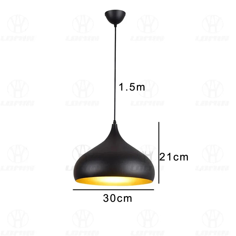 Industrial Ceiling Pendant Lamp Black