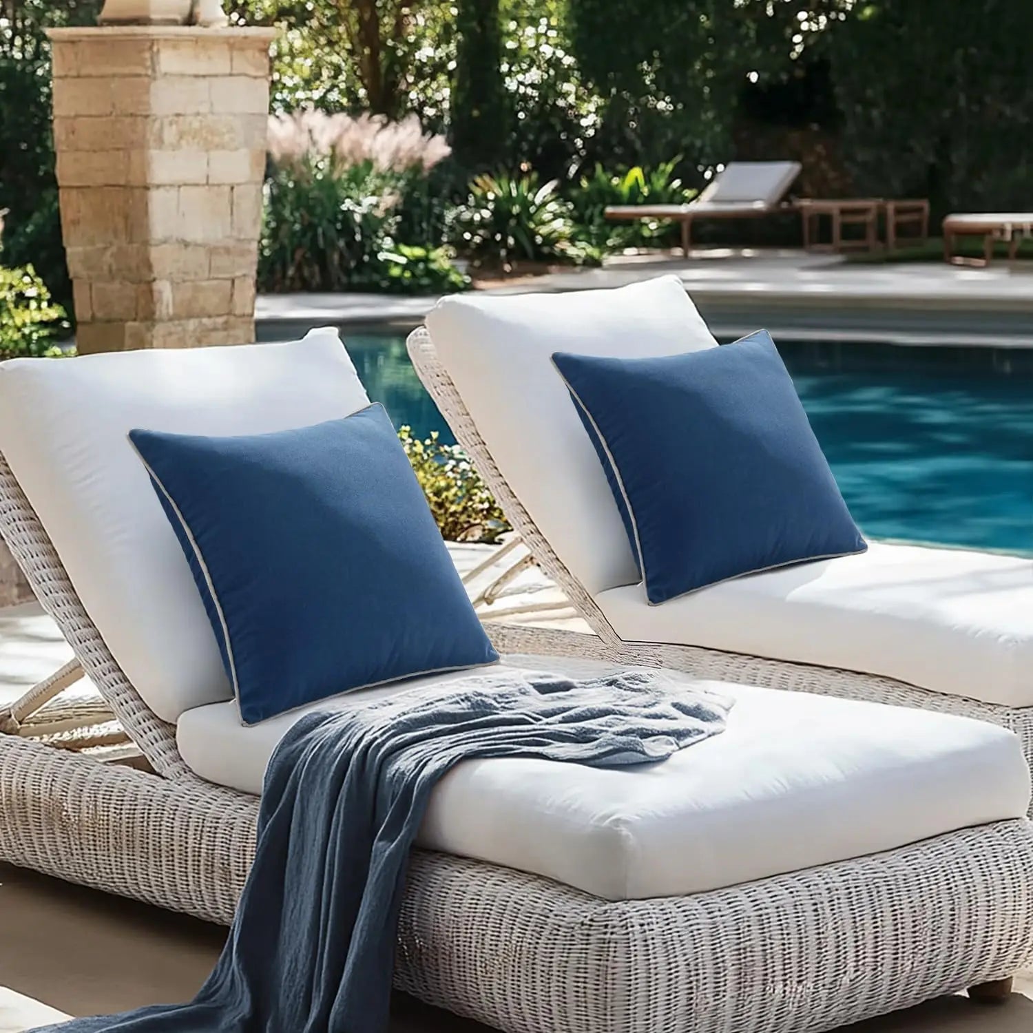 Outdoor Waterproof Pillow Covers Square