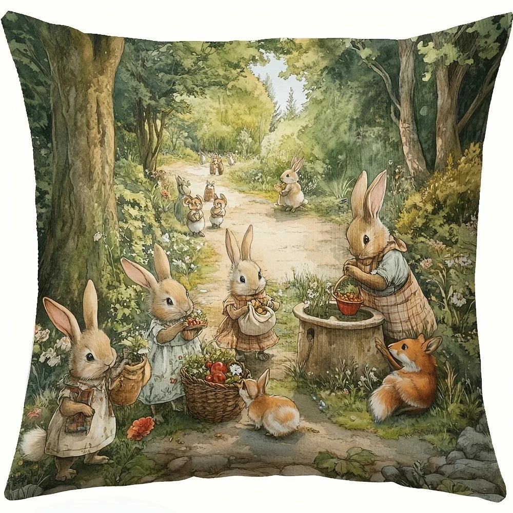 Easter Pillow Cover Rabbit Pattern