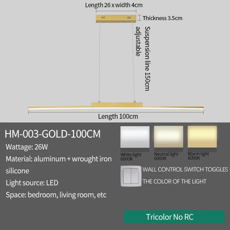 DecorBites™ LED Pendant Light Adjustable Chandelier