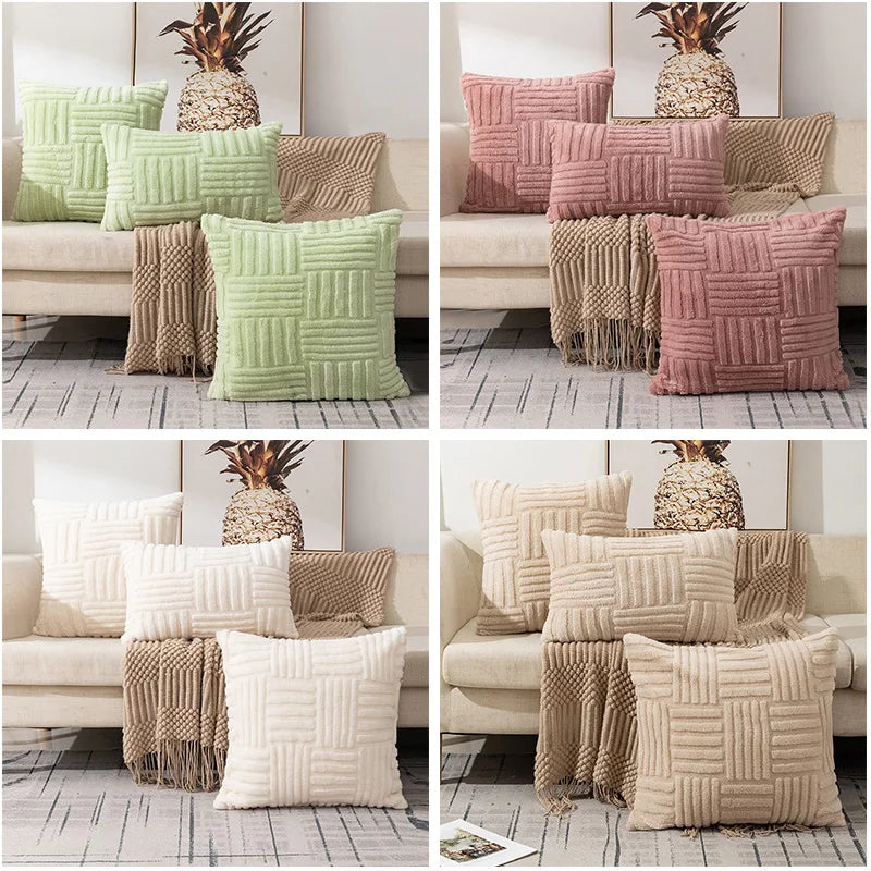 Throw Pillow Covers Knitting Fur
