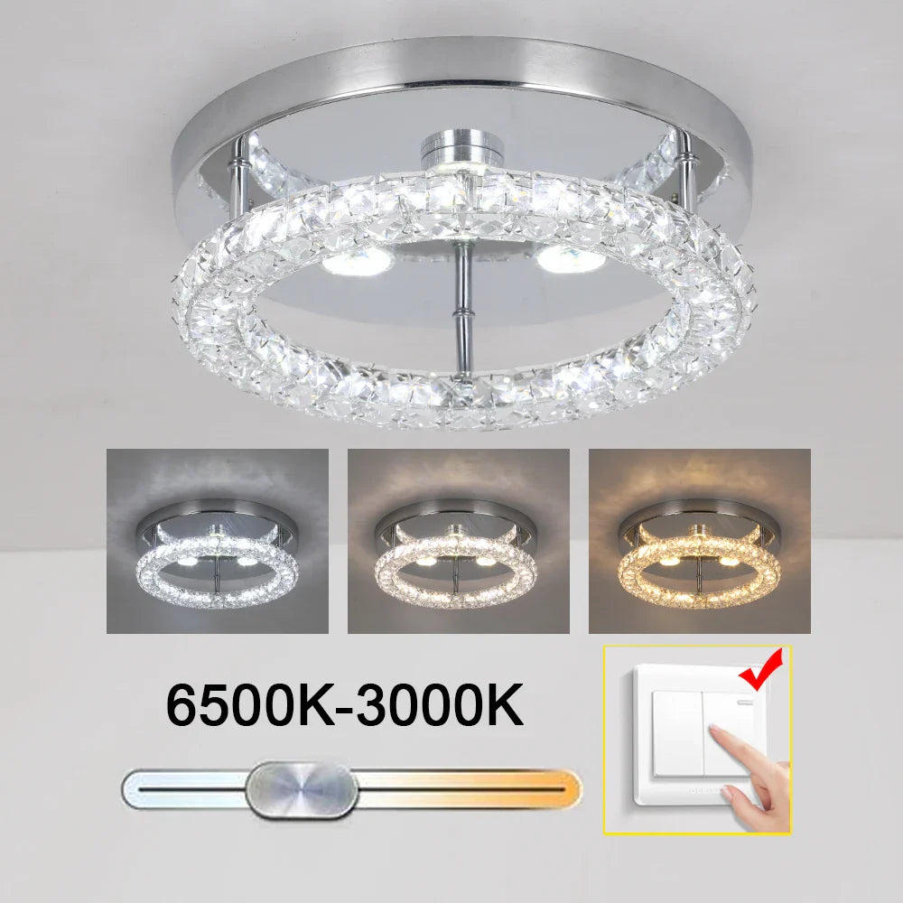 DecorBites™ Crystal Chandelier LED Ceiling Lamp