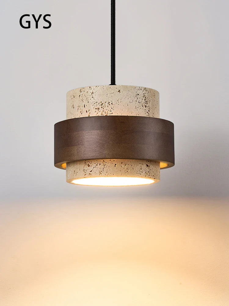 DecorBites™ Led Pendant Light Small Walnut