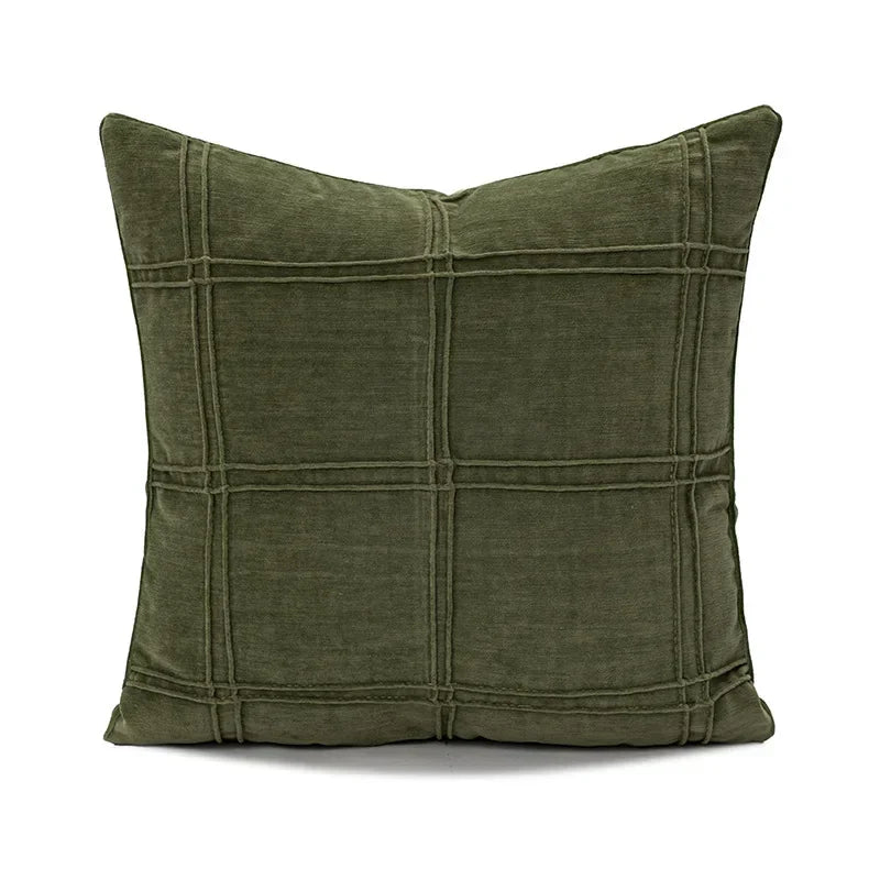 Green Pillow Cover Decorative Geometric