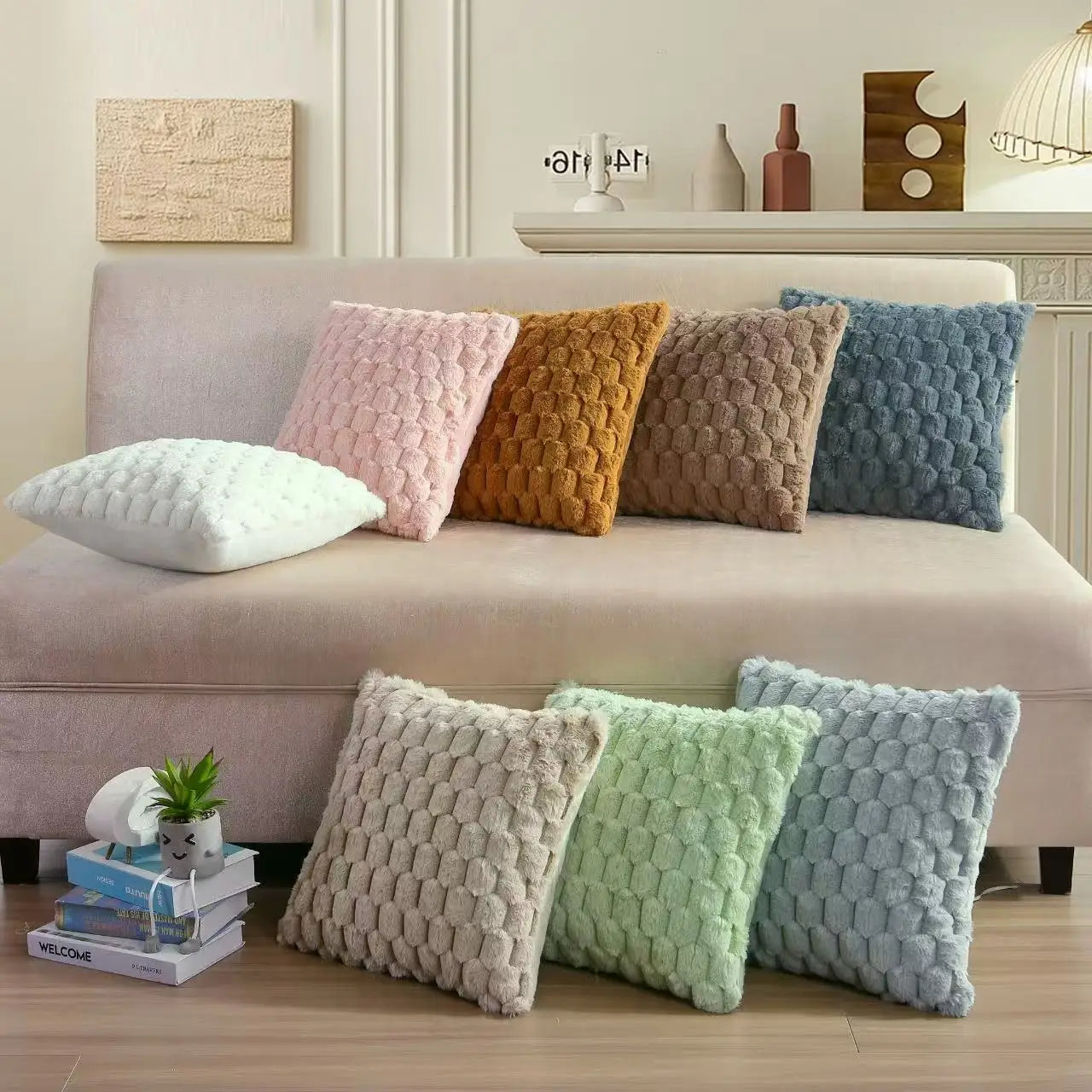 Artificial Fur Decorative Pillow Covers